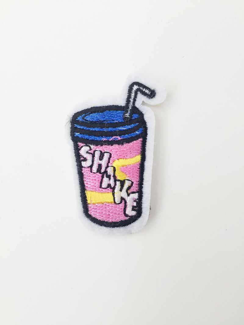 Shake Drink Iron-on Patch, Soda Novelty Applique