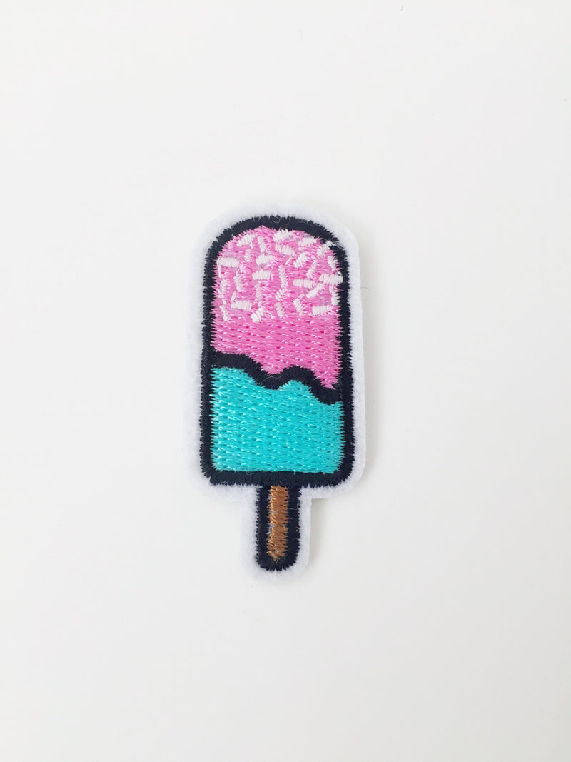 Ice Lolly Iron-on Patch, Ice-cream Embroidery Motif