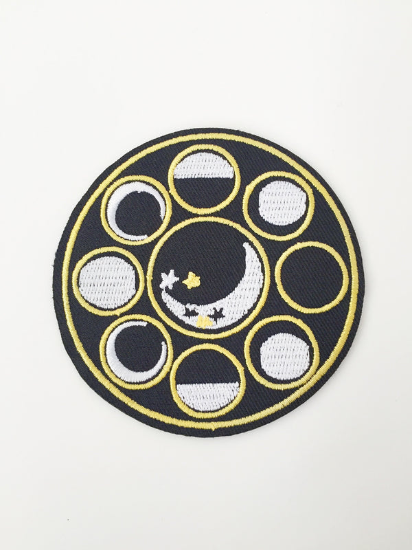 Moon Phases Iron-on Patch, Embroidered Moon Phases Badge