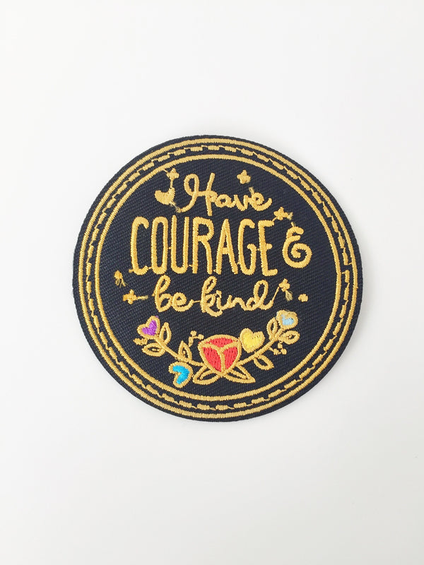 Be Kind Iron-on Patch, Embroidered Courage Badge