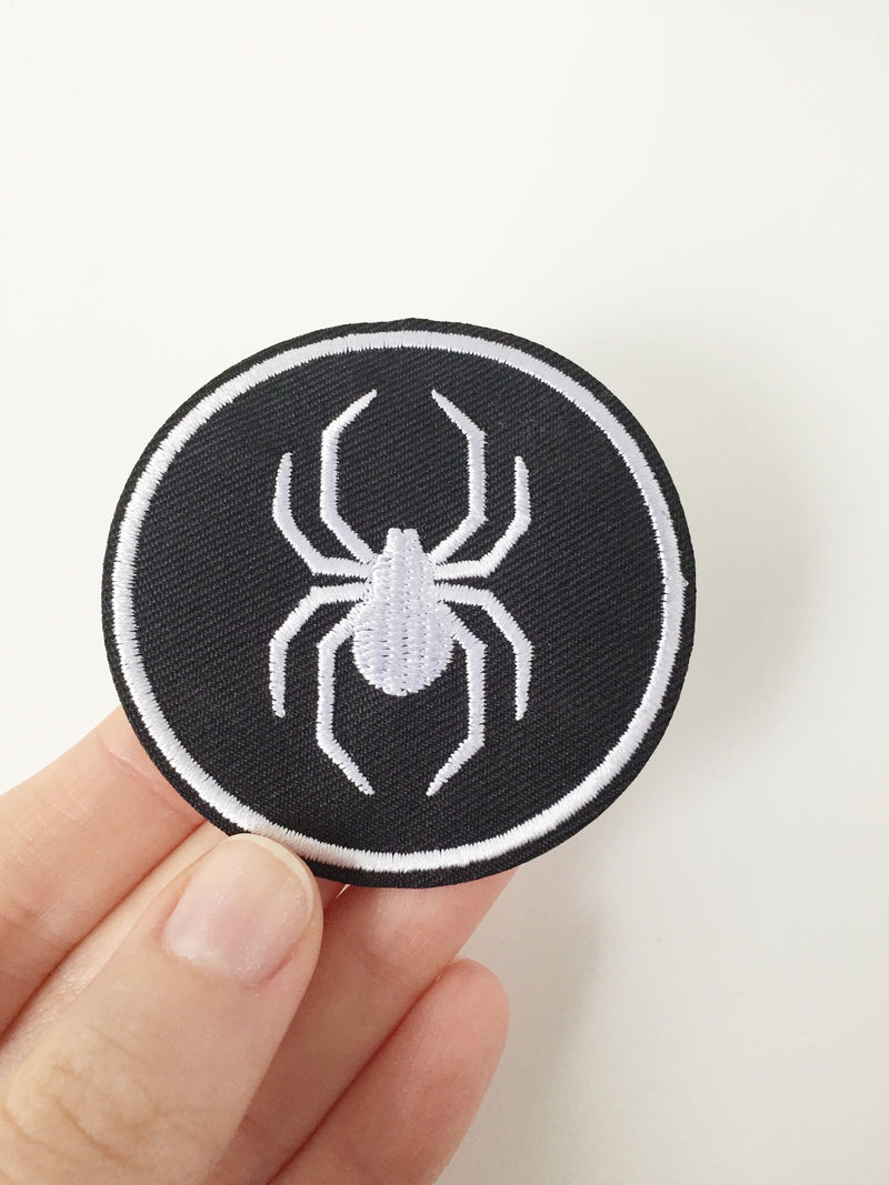 Spider Iron-on Patch, Spider Badge, Rock Punk Applique