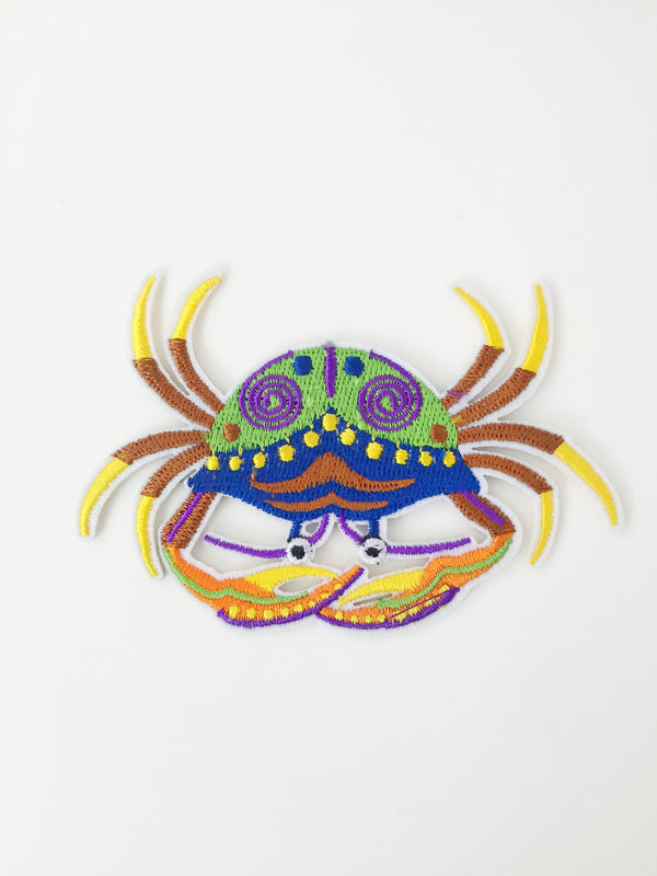 Crab Iron-on Patch, Sea Life Animal Motif