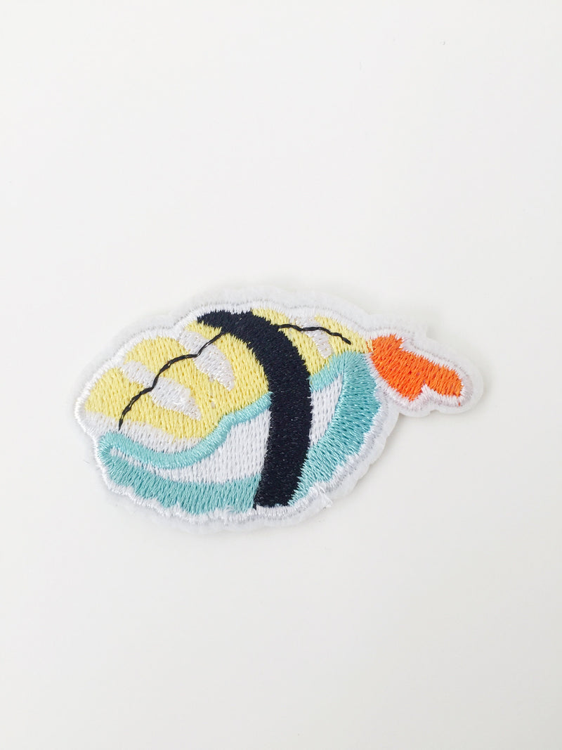 Sushi Iron-on Patch, Japanese Dish Motif