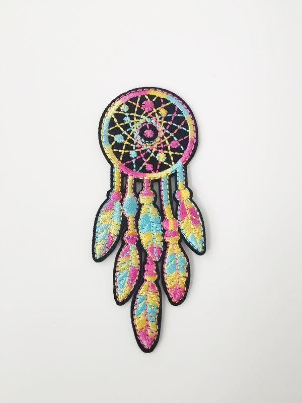 Dreamcatcher Iron-on Patch, Embroidered Boho Hippie Applique