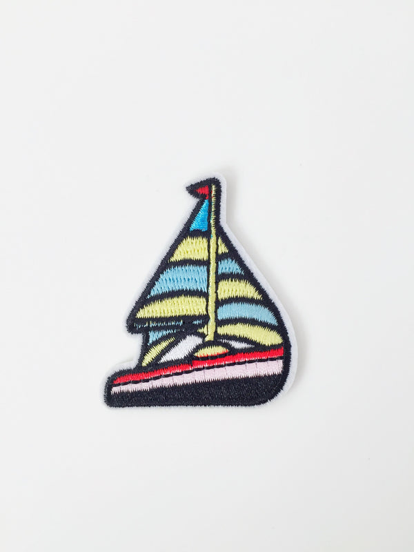 Sail Iron-on Patch, Embroidered Boat Badge