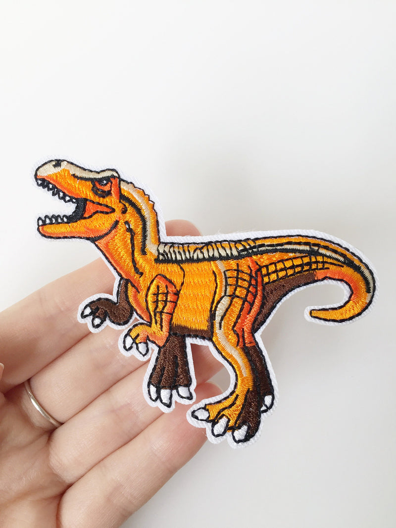 T-Rex Iron-on Patch, Tyrannosaurus Embroidery, Dinosaur Applique