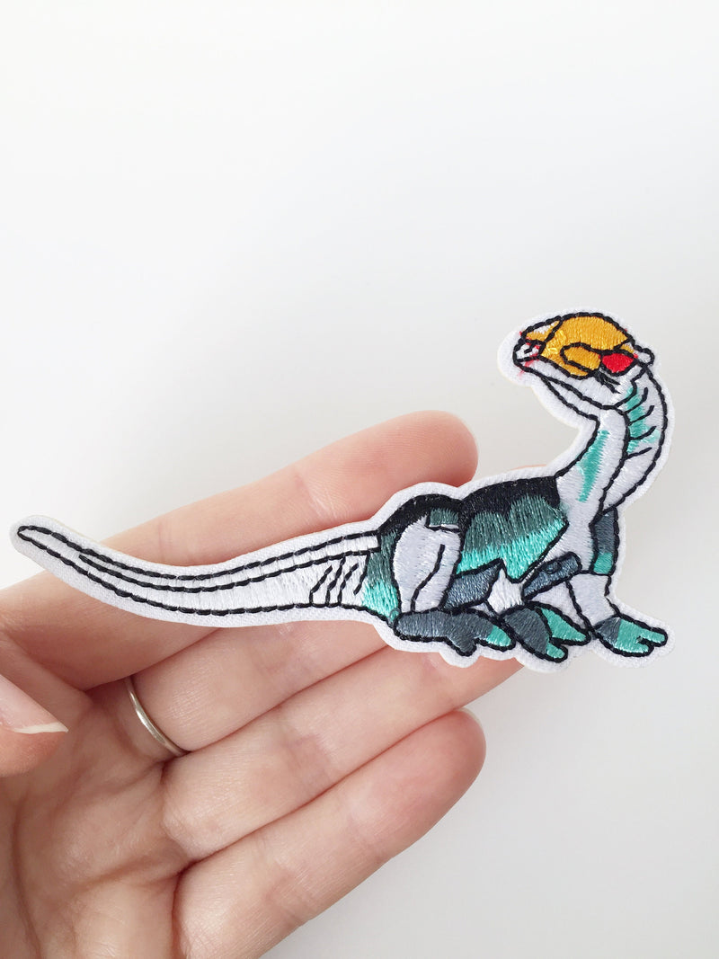 Pachycephalosaurus Iron-on Patch, Dinosaur Embroidery Applique