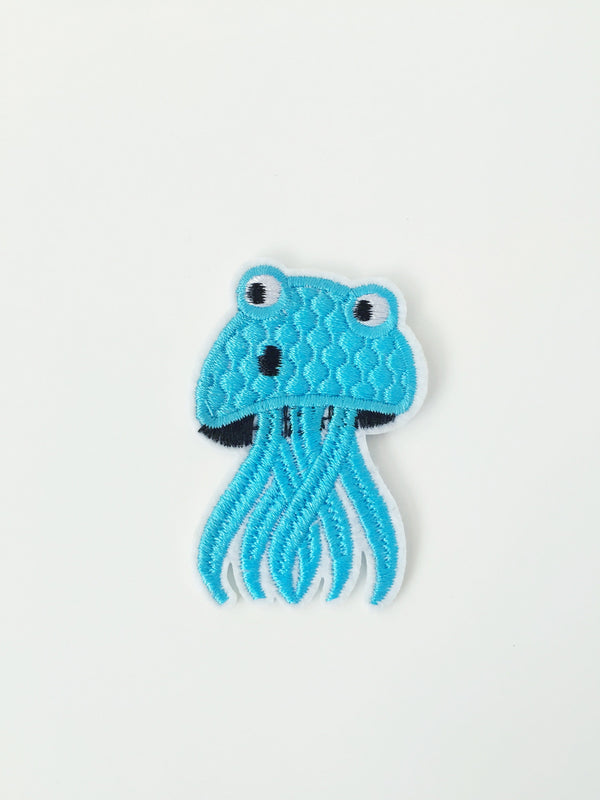 Embroidered Jellyfish Iron on Patch, Ocean Animal Patch