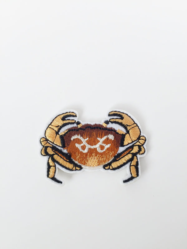 Crab Iron-on Patch, Sea Life Animal Applique