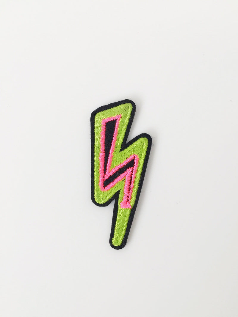 Lightning Bolt Iron-on Patch, Comic Book Motif