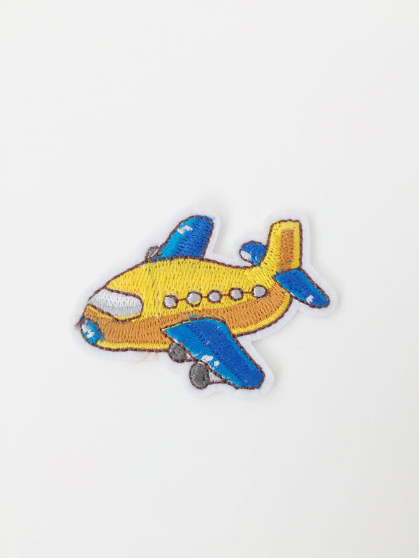 Airplane Iron-on Patch, Plane Badge, Aircraft Motif