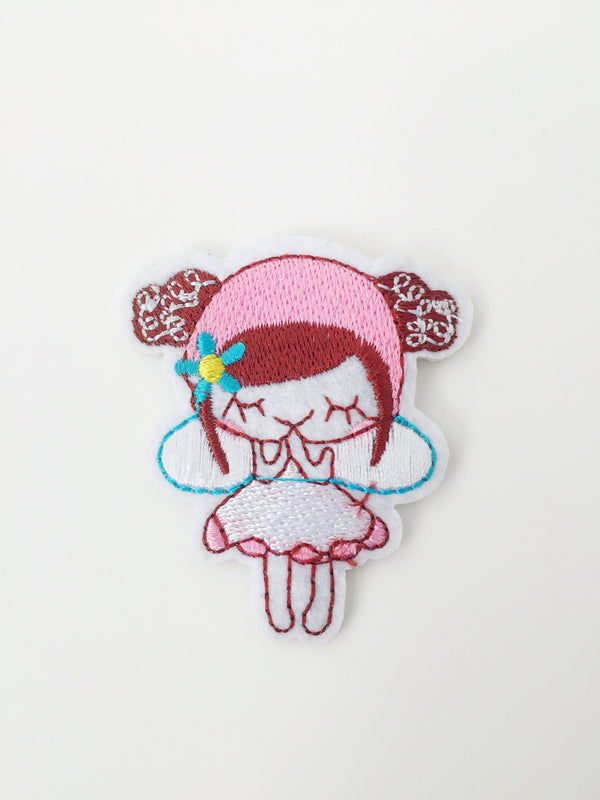 Tooth Fairy Iron-on Patch, Pink Fairy Applique