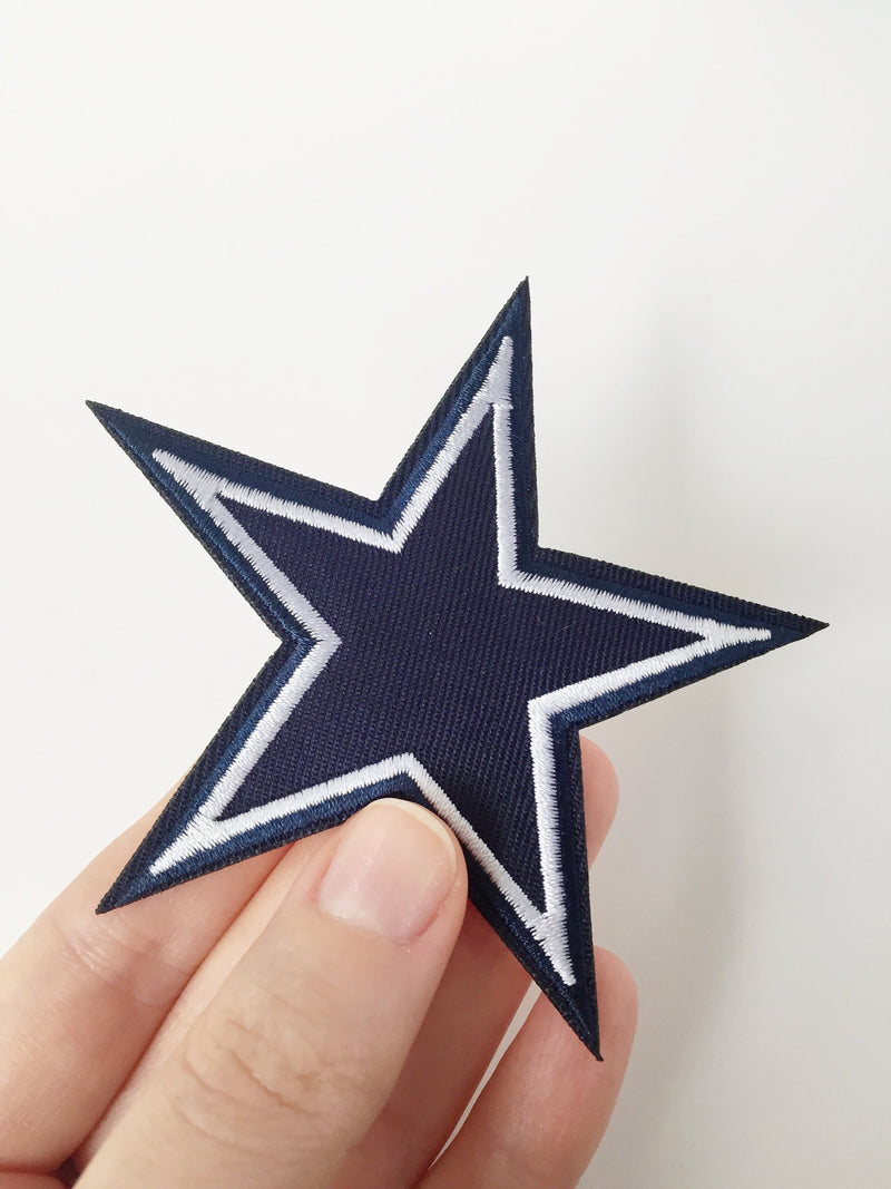 Large Dark Star Iron-on Patch, Punk Rock Metal Applique