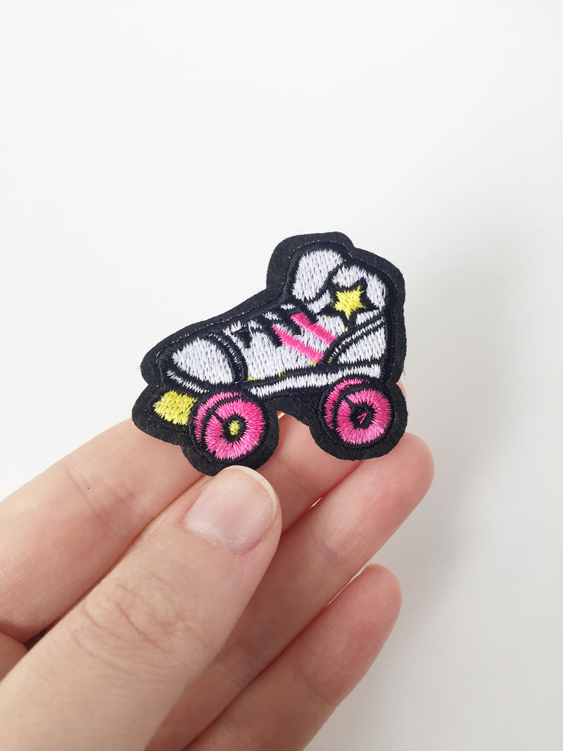 Retro Roller Skate Iron-on Patch, DIY Embroidery Badge