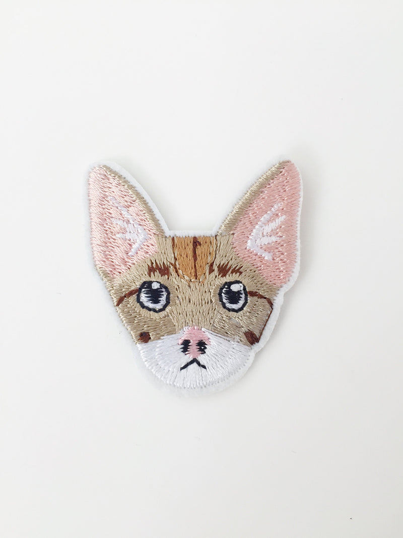 Sphynx Cat Iron-on Patch, Embroidered Cat Applique