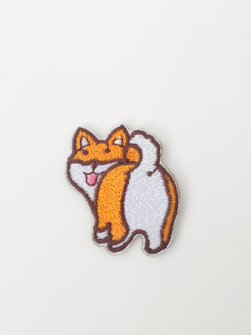 Shiba Inu Iron-on Patch, Cute Japanese Dog Applique