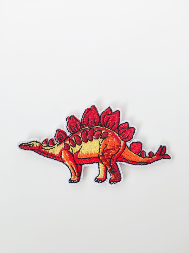 Stegosaurus Iron-on Patch, Dinosaur Embroidery, Paleontologist Gift