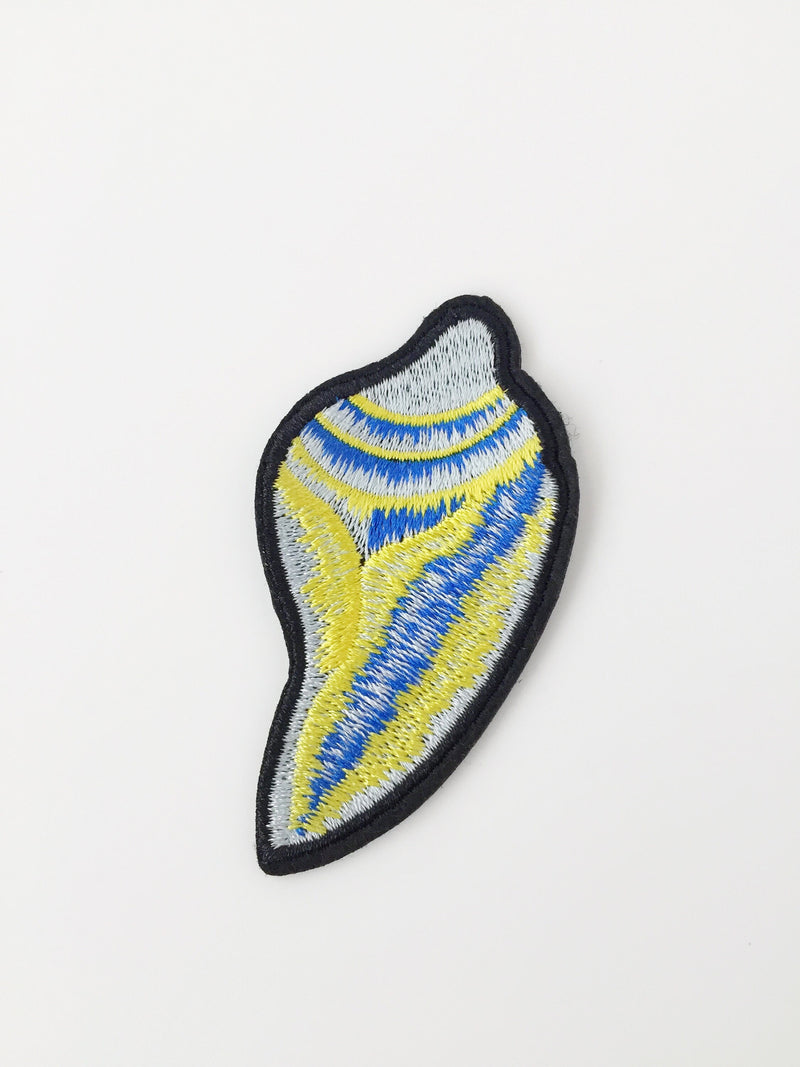 Conch Shell Iron-on Patch, Seashell Embroidery Applique