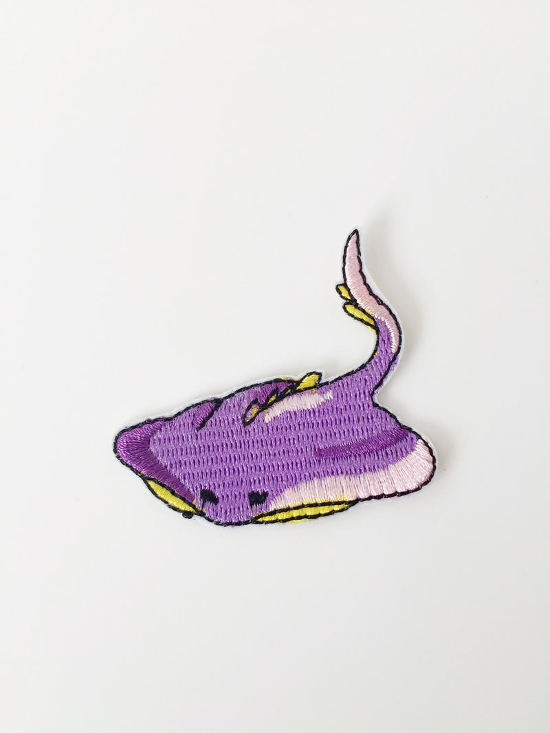 Stingray Iron-on Patch, Embroidered Sea Ray Badge