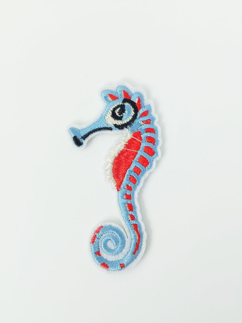 Seahorse Iron on Patch, Sea Life Animal Applique