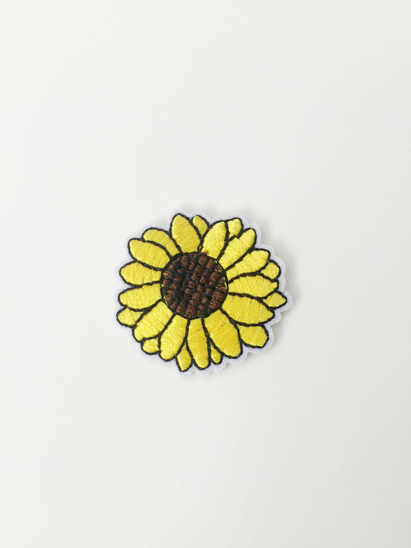 Small Sunflower Iron-on Patch, Flower Clothes Applique (P037)