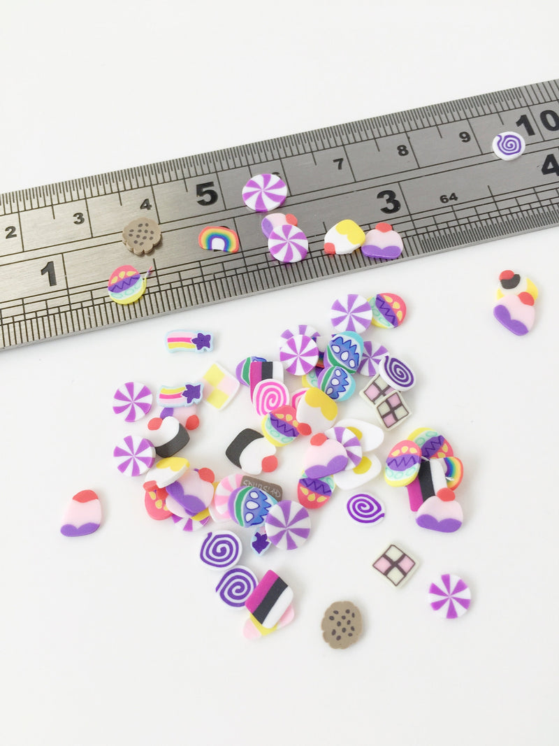 10g x Sweets Polymer Clay Slices, Mixed Fimo Slices, Resin Art Supplies (1848)