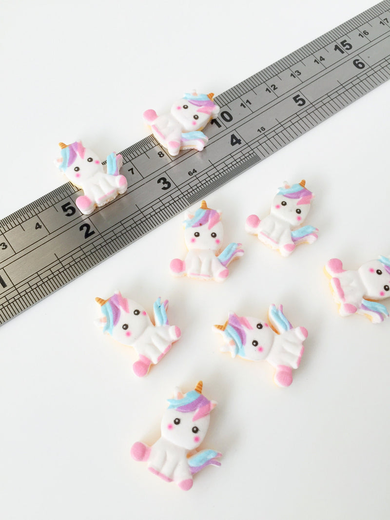 10 x Cute Resin Unicorn Cabochons, 24x19mm (1720)