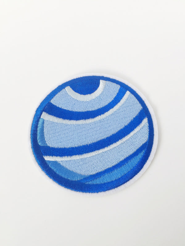 Neptune Iron-on Patch, Embroidered Planet Badge, Solar System Planet Embroidery (P040)