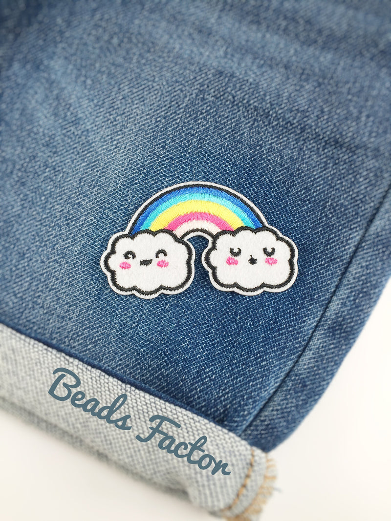 Rainbow Iron-on Patch, Rainbow Embroidery Applique