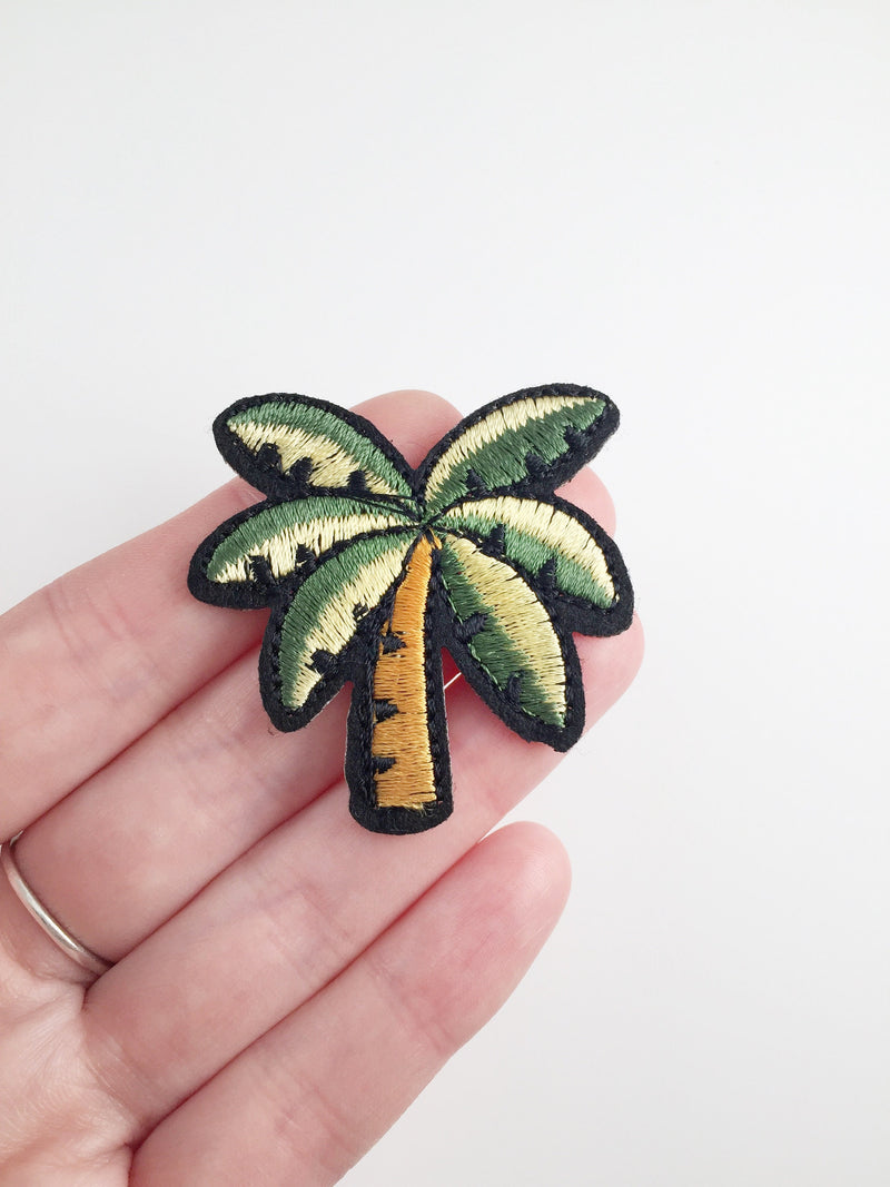 Palm Tree Iron-on Patch, Coconut Palm Badge