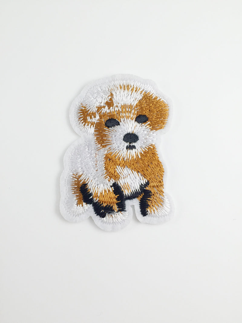 Puppy Iron-on Patch, Cute Dog Embroidered Badge