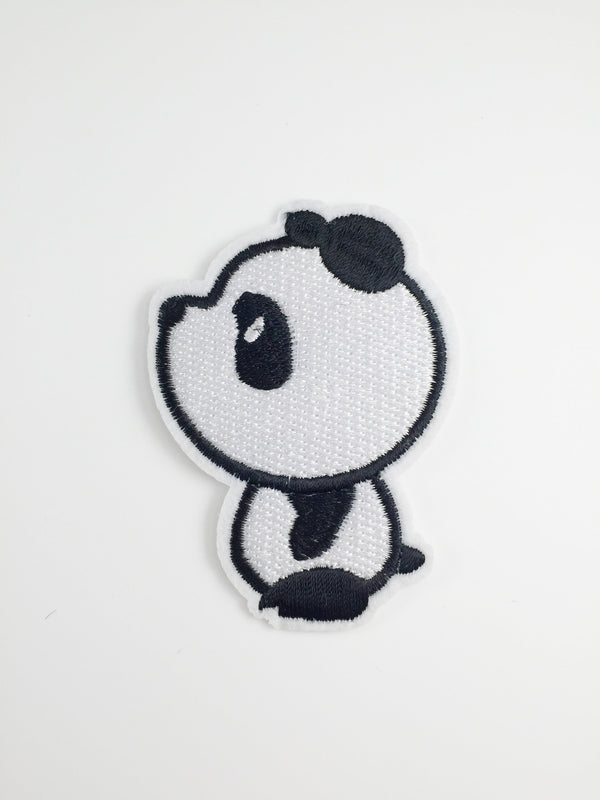 Cute Panda Iron-on Patch, Black and White Panda Applique