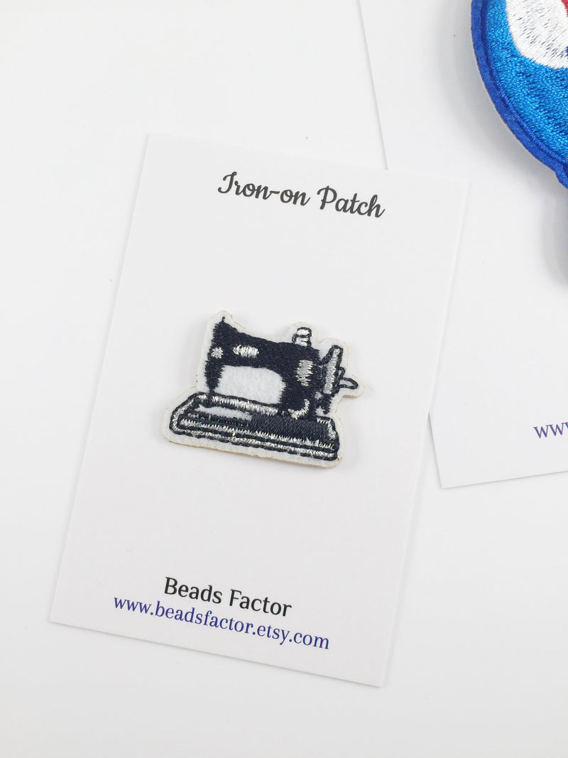 Tiny Sewing Machine Iron-on Patch, Seamstress Tailors Gift