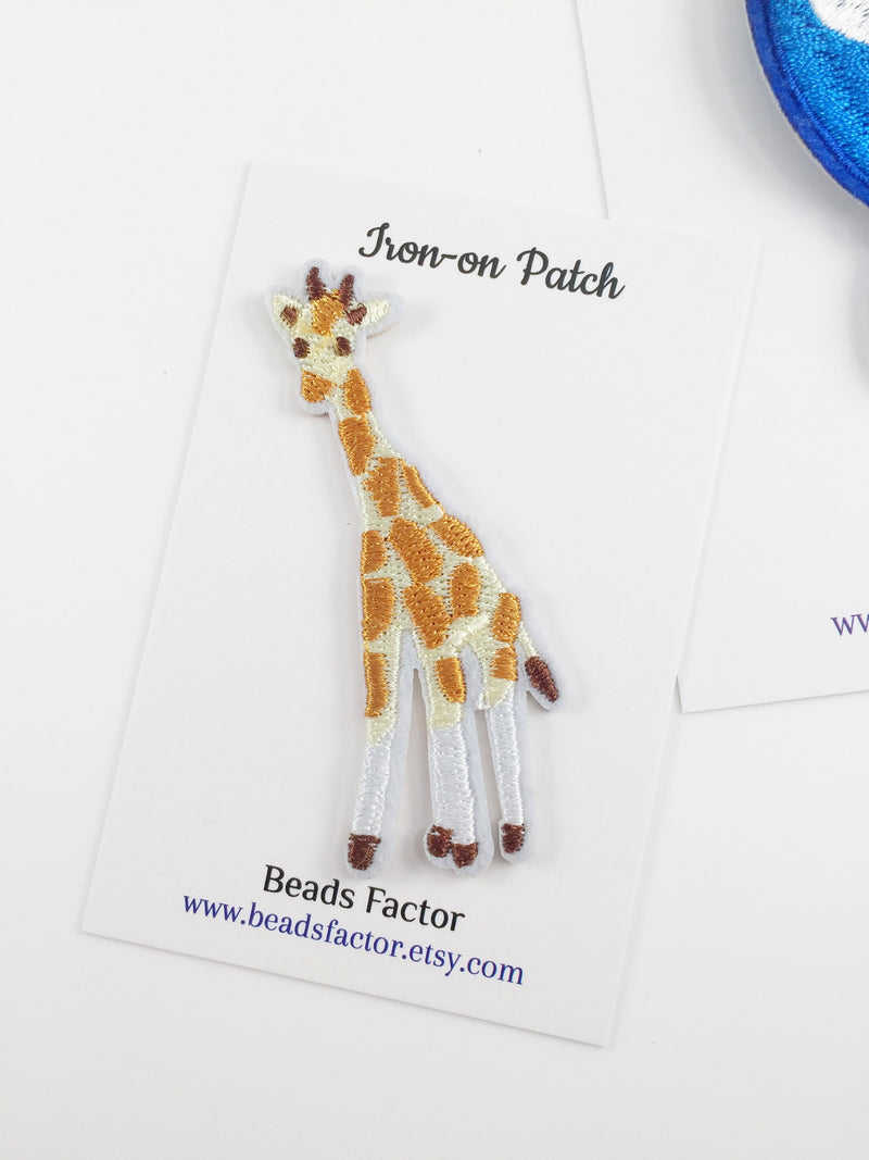 Giraffe Iron-on Patch, African Animal Badge