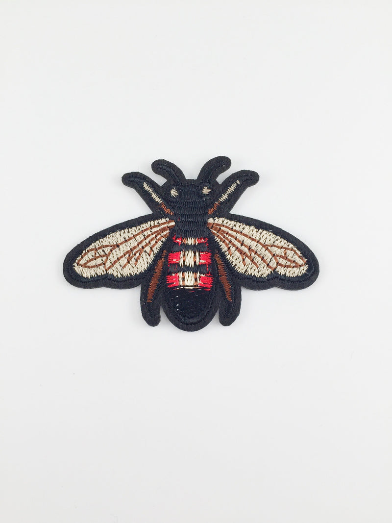 Queen Bee Stick on Patch, Small Bee Embroidery