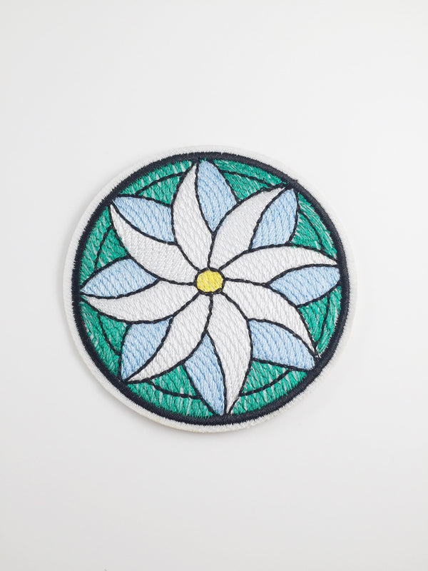 Lotus Iron-on Patch, White Lotus Clothes Applique