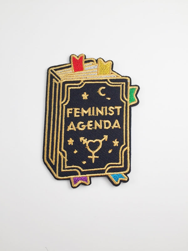 Feminist Agenda Iron-on Patch, Feminist Diary Badge