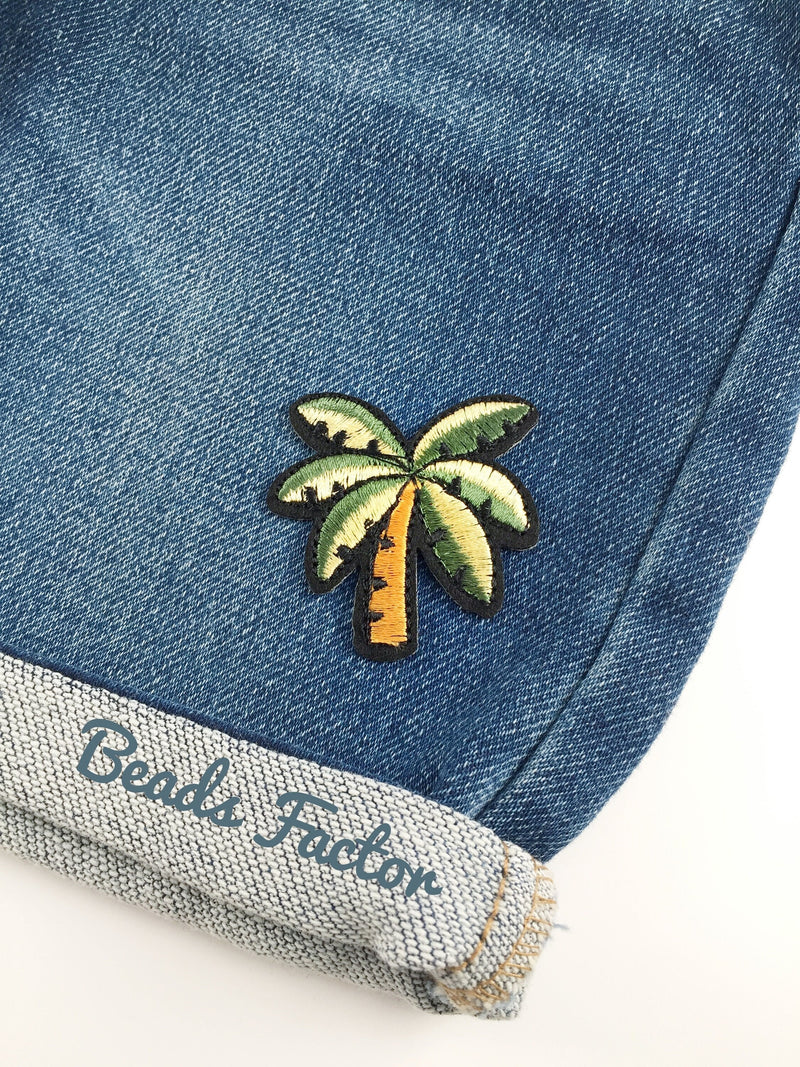 Palm Tree Iron-on Patch, Coconut Palm Badge