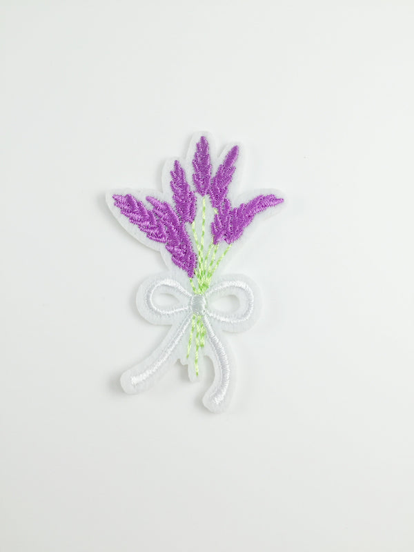 Lavender Bouquet Iron-on Patch, Lavender Bunch Applique (P091)