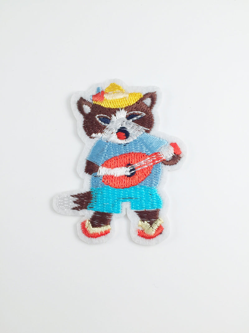 Racoon Iron-on Patch, Embroidered Animal Applique