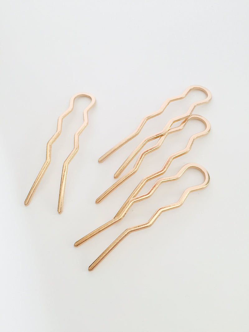 4 x Large Champagne Gold Hair Pins, 70mm (3041)