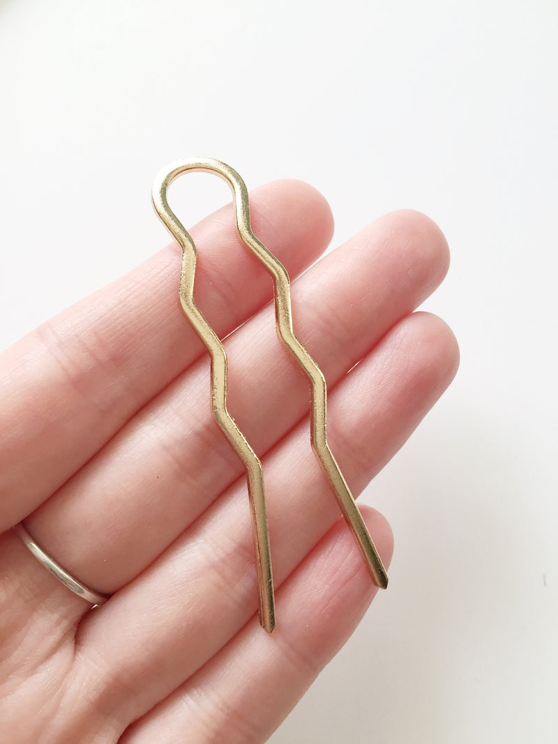 4 x Large Champagne Gold Hair Pins, 70mm (3041)