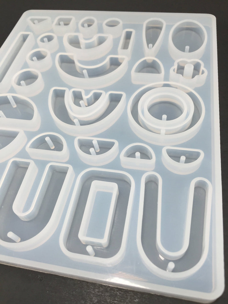 Silicone Mould for Multishape Resin Pendant Making, for UV and Epoxy Resin