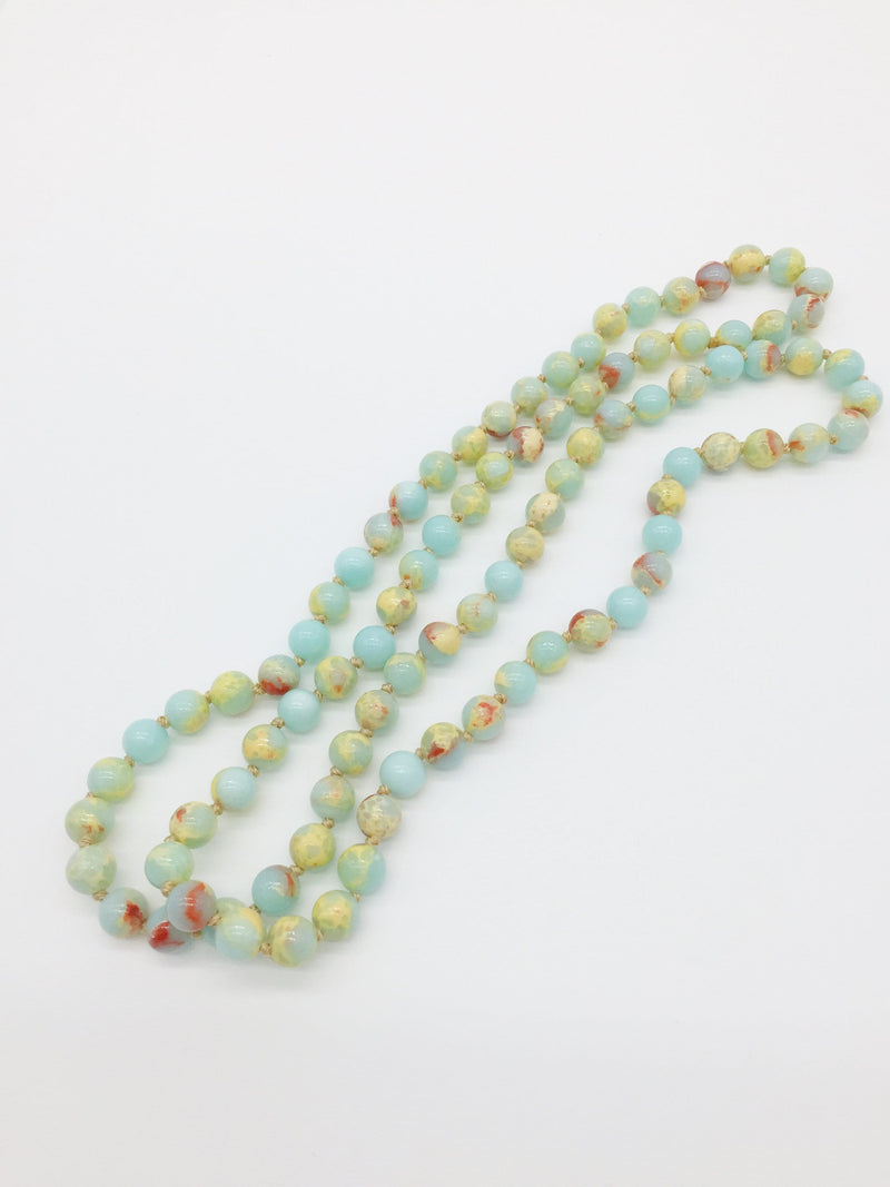 8mm Polished Agate Necklace Blank, 85-86cm