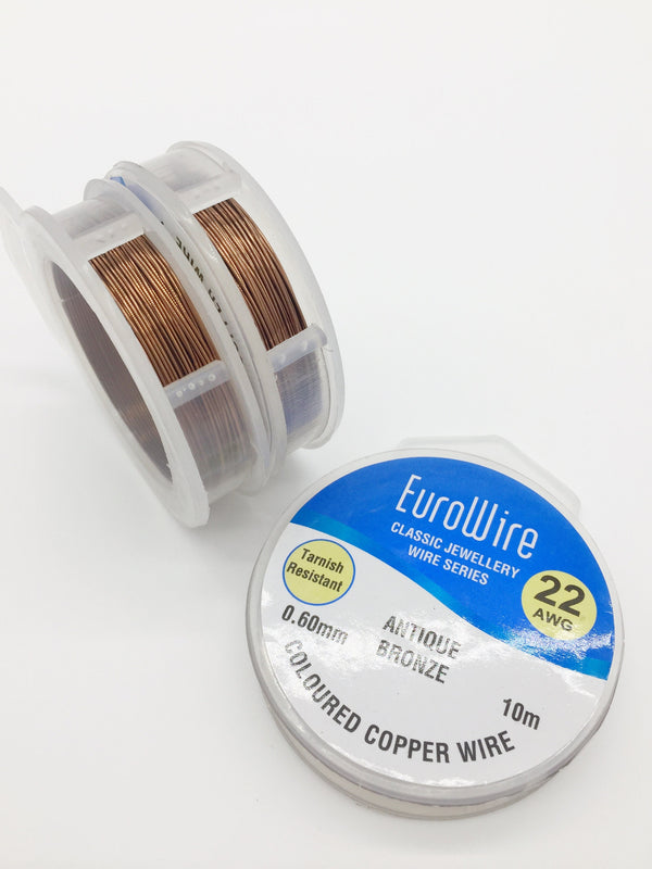 1 spool x 0.6mm Antique Bronze Copper Wire, Soft 22 Gauge Wire (3020)