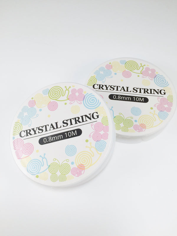 1 spool x 0.8mm Crystal Clear Elastic Thread, Stretchy Silicone Thread for Beading