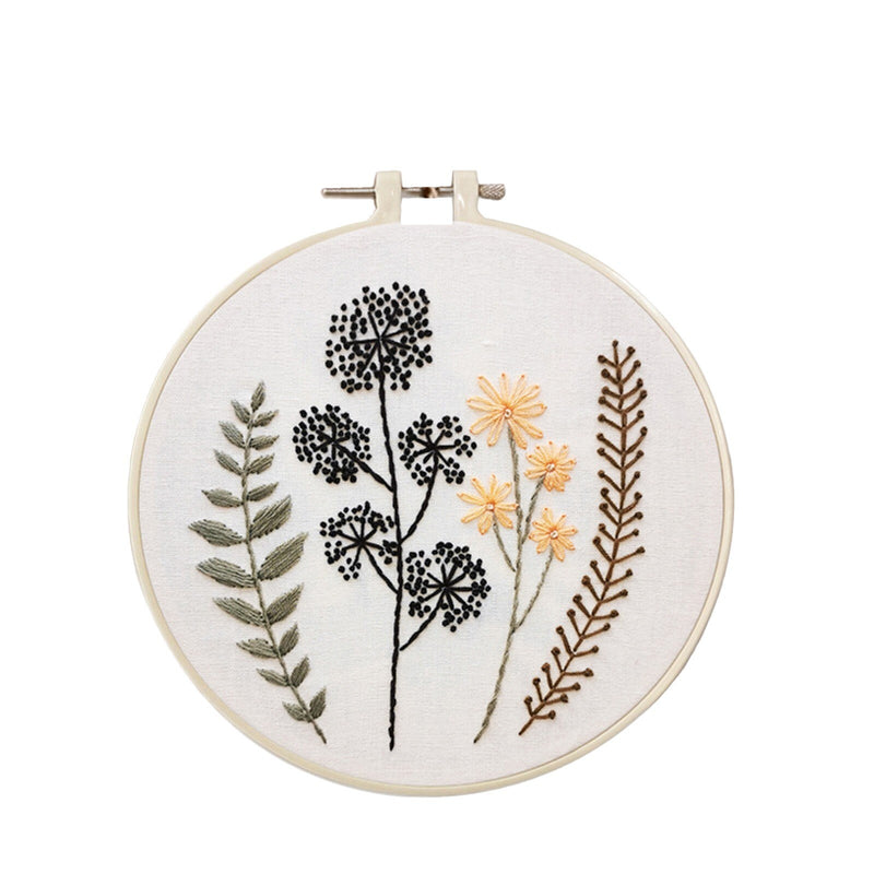 Full Embroidery Kit for Beginners, Wild Flowers Pattern