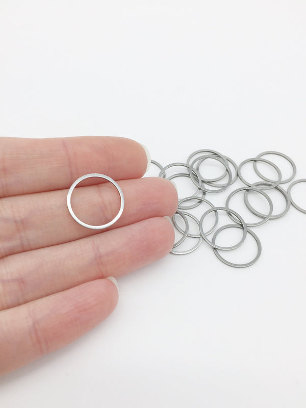 10 x 16mm Stainless Steel Round Links, Circle Linking Rings (2728)