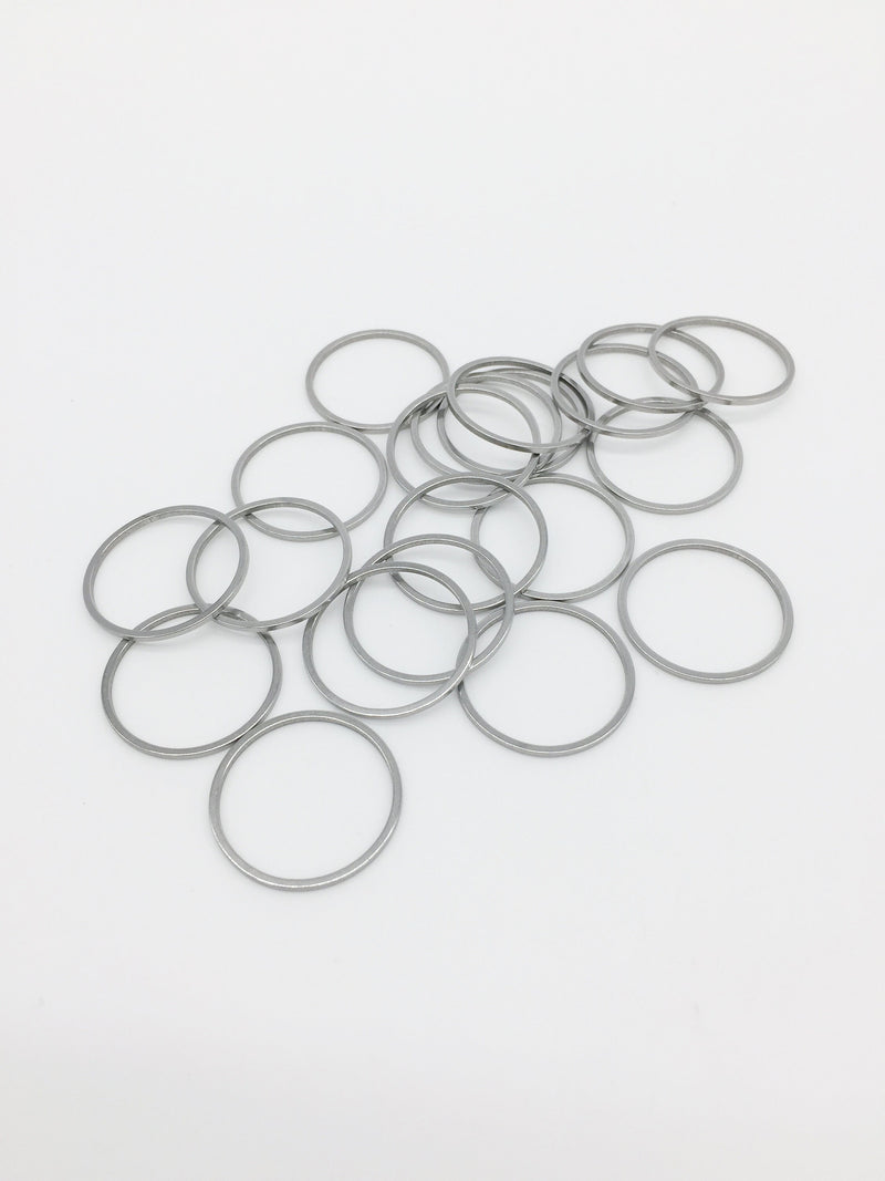 10 x 20mm Stainless Steel Round Linking Rings (2729)