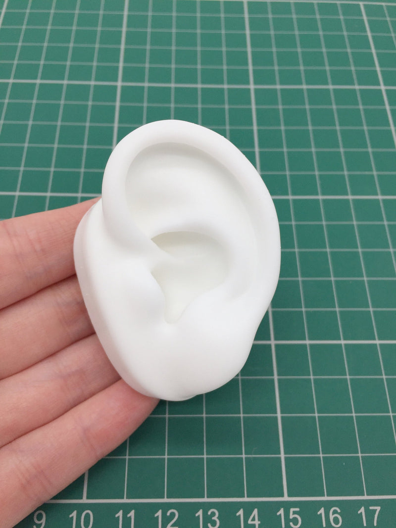 Soft Silicone Ear Earring Display Life Size, Jewellery Photo Prop (1801)